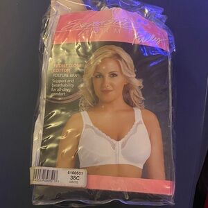 Exquisite Form White Cotton Posture Bra